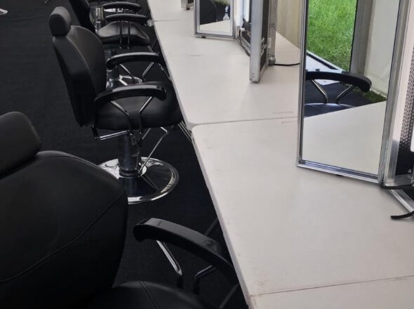 Makeup Mirror and Makeup Chairs in Marquee
